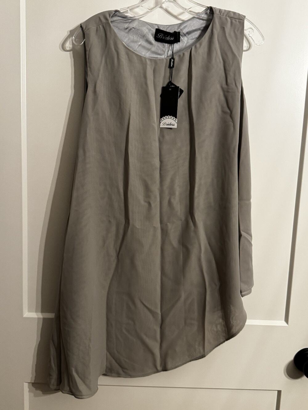 NWT Mother of the Bride/Groom Bridesmaid Party Cocktail Bridess Sz 10 Light Gray